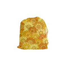 Flower Sunflower Floral Beauty Sexy Drawstring Pouches (small)  by Mariart