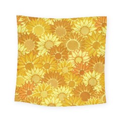 Flower Sunflower Floral Beauty Sexy Square Tapestry (small)