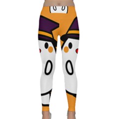 Halloween Ghost Orange Classic Yoga Leggings