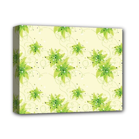 Leaf Green Star Beauty Deluxe Canvas 14  X 11  by Mariart