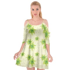 Leaf Green Star Beauty Cutout Spaghetti Strap Chiffon Dress