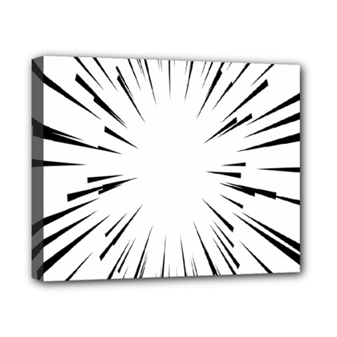 Line Black Sun Arrow Canvas 10  X 8 