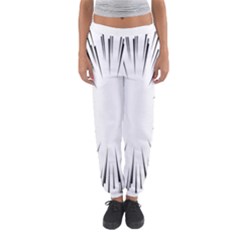 Line Black Sun Arrow Women s Jogger Sweatpants by Mariart