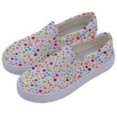 Flower Star Rose Sunflower Rainbow Smal Kids  Canvas Slip Ons