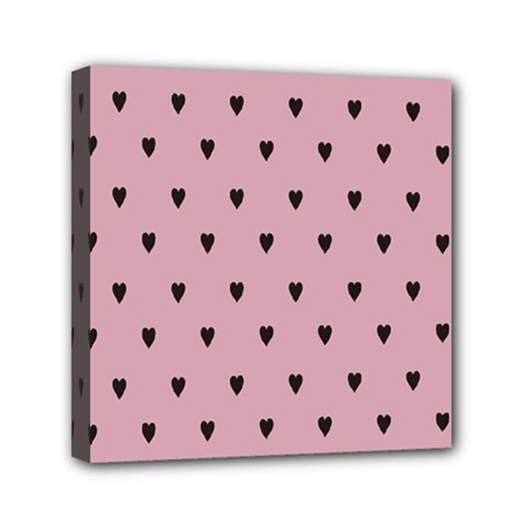 Love Black Pink Valentine Mini Canvas 6  X 6 