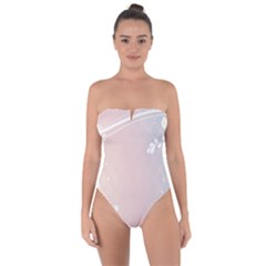 Love Heart Flower Purple Sexy Rose Tie Back One Piece Swimsuit by Mariart