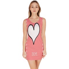 Love Heart Valentine Pink White Sexy Bodycon Dress by Mariart