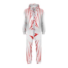 Line Red Sun Arrow Hooded Jumpsuit (kids) by Mariart