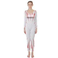 Line Red Sun Arrow Long Sleeve Catsuit by Mariart