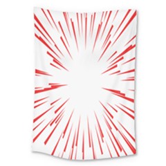 Line Red Sun Arrow Large Tapestry by Mariart