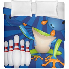 Tree Frog Bowling Duvet Cover Double Side (king Size) by crcustomgifts