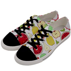 Mango Fruit Pieces Watermelon Dragon Passion Fruit Apple Strawberry Pineapple Melon Men s Low Top Canvas Sneakers