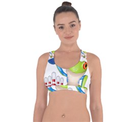 Tree Frog Bowler Cross String Back Sports Bra by crcustomgifts