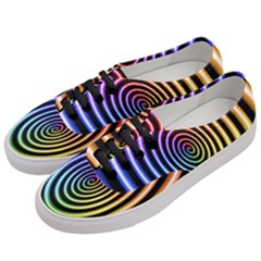 Hypnotic Circle Rainbow Women s Classic Low Top Sneakers by Mariart