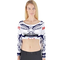 New U S  Citizen Eagle 2017  Long Sleeve Crop Top by crcustomgifts