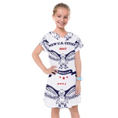 New U S  Citizen Eagle 2017  Kids  Drop Waist Dress by crcustomgifts