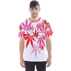 Marijuana Cannabis Rainbow Pink Love Heart Men s Sports Mesh Tee