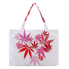 Marijuana Cannabis Rainbow Pink Love Heart Medium Tote Bag