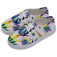 Marijuana Cannabis Rainbow Love Green Yellow Red White Leaf Kids  Classic Low Top Sneakers by Mariart