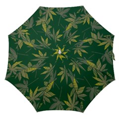 Marijuana Cannabis Rainbow Love Green Yellow Leaf Straight Umbrellas