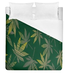 Marijuana Cannabis Rainbow Love Green Yellow Leaf Duvet Cover (queen Size)