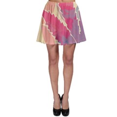 Marijuana Heart Cannabis Rainbow Pink Cloud Skater Skirt