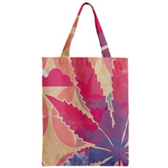 Marijuana Heart Cannabis Rainbow Pink Cloud Zipper Classic Tote Bag