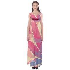 Marijuana Heart Cannabis Rainbow Pink Cloud Empire Waist Maxi Dress