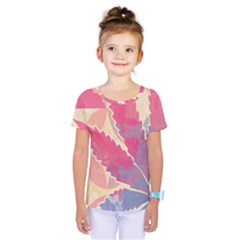 Marijuana Heart Cannabis Rainbow Pink Cloud Kids  One Piece Tee