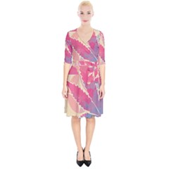 Marijuana Heart Cannabis Rainbow Pink Cloud Wrap Up Cocktail Dress