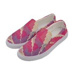 Marijuana Heart Cannabis Rainbow Pink Cloud Women s Canvas Slip Ons