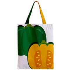 Pumpkin Peppers Green Yellow Zipper Classic Tote Bag by Mariart