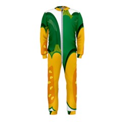 Pumpkin Peppers Green Yellow Onepiece Jumpsuit (kids) by Mariart