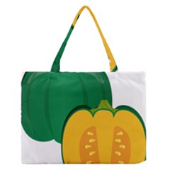 Pumpkin Peppers Green Yellow Zipper Medium Tote Bag by Mariart