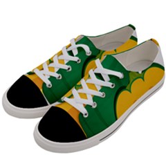 Pumpkin Peppers Green Yellow Women s Low Top Canvas Sneakers