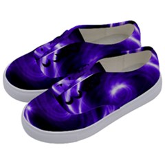 Purple Black Star Neon Light Space Galaxy Kids  Classic Low Top Sneakers by Mariart