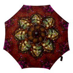 Wonderful Venetian Mask With Floral Elements Hook Handle Umbrellas (small) by FantasyWorld7