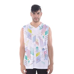 Layer Capital City Building Men s Basketball Tank Top by Mariart
