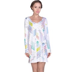 Layer Capital City Building Long Sleeve Nightdress by Mariart