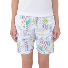 Layer Capital City Building Women s Basketball Shorts by Mariart