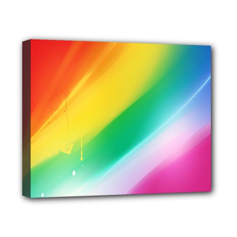 Red Yellow White Pink Green Blue Rainbow Color Mix Canvas 10  X 8 