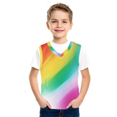 Red Yellow White Pink Green Blue Rainbow Color Mix Kids  Sportswear