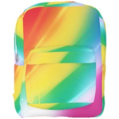 Red Yellow White Pink Green Blue Rainbow Color Mix Full Print Backpack