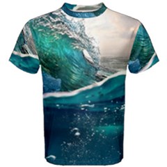 Sea Wave Waves Beach Water Blue Sky Men s Cotton Tee by Mariart