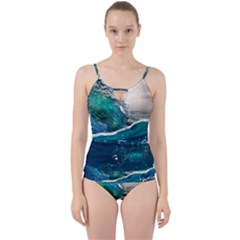 Sea Wave Waves Beach Water Blue Sky Cut Out Top Tankini Set by Mariart