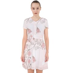Simple Flower Polka Dots Pink Adorable In Chiffon Dress by Mariart