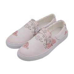 Simple Flower Polka Dots Pink Women s Canvas Slip Ons by Mariart