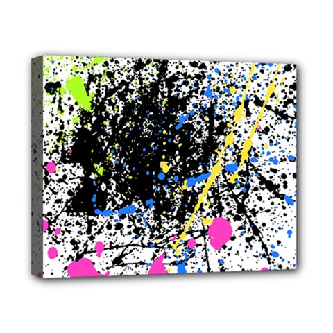 Spot Paint Pink Black Green Yellow Blue Sexy Canvas 10  x 8 