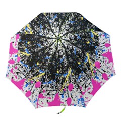 Spot Paint Pink Black Green Yellow Blue Sexy Folding Umbrellas