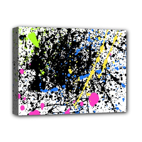 Spot Paint Pink Black Green Yellow Blue Sexy Deluxe Canvas 16  x 12  